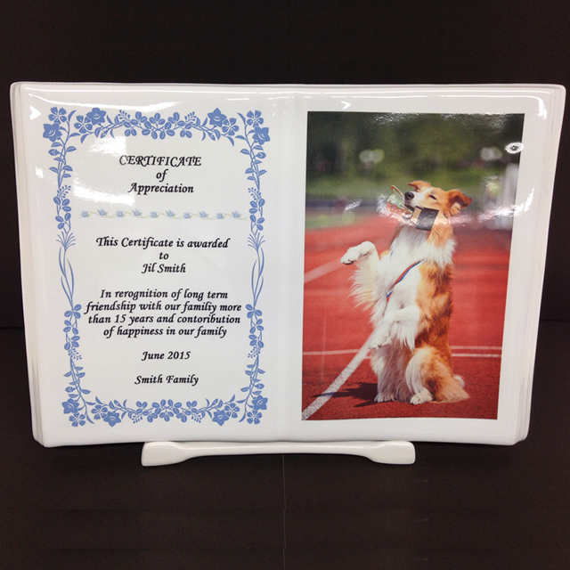 写真:個人用写真陶板